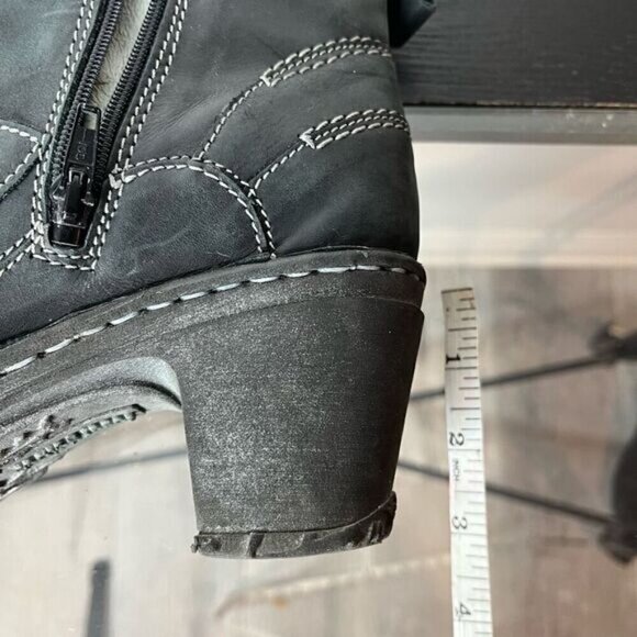 Josef Seibel Women’s Size 38 Spirit of Nature Dark Grey Leather Moto Style Boot - Picture 13 of 15